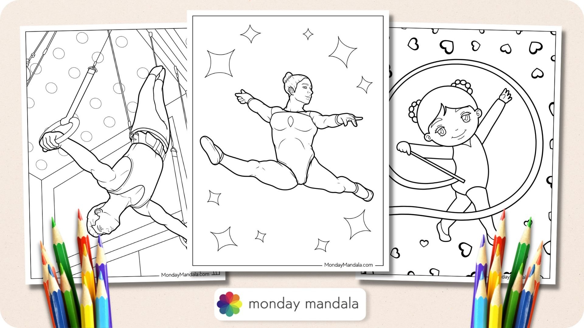 Gymnastics Coloring Pages Free Printable