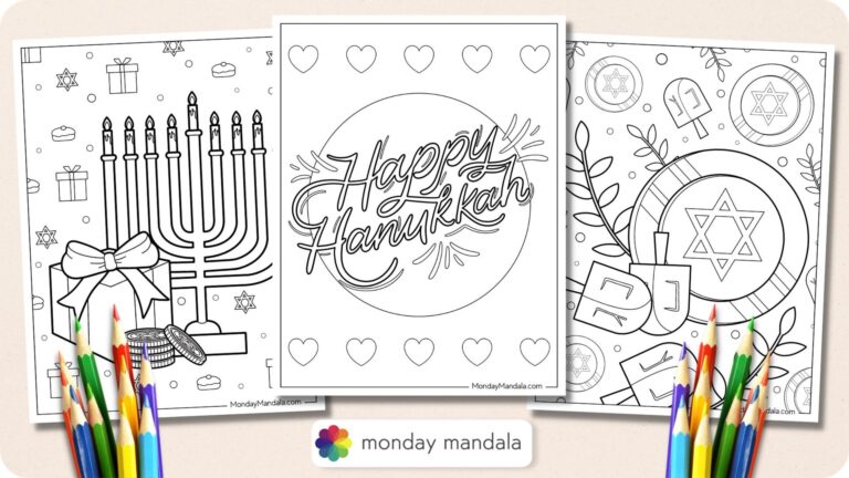 20 Hanukkah Coloring Pages Free PDF Printables 