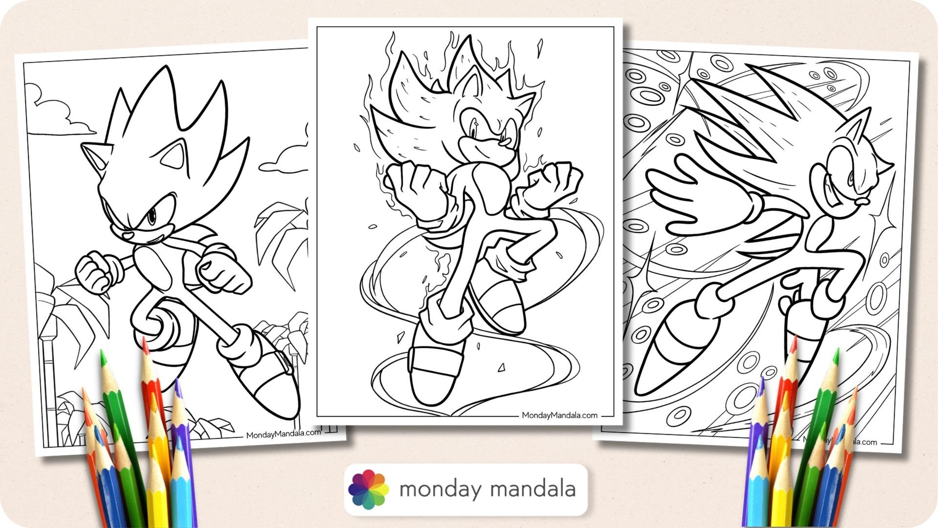Sonic Coloring Pages Free Printable