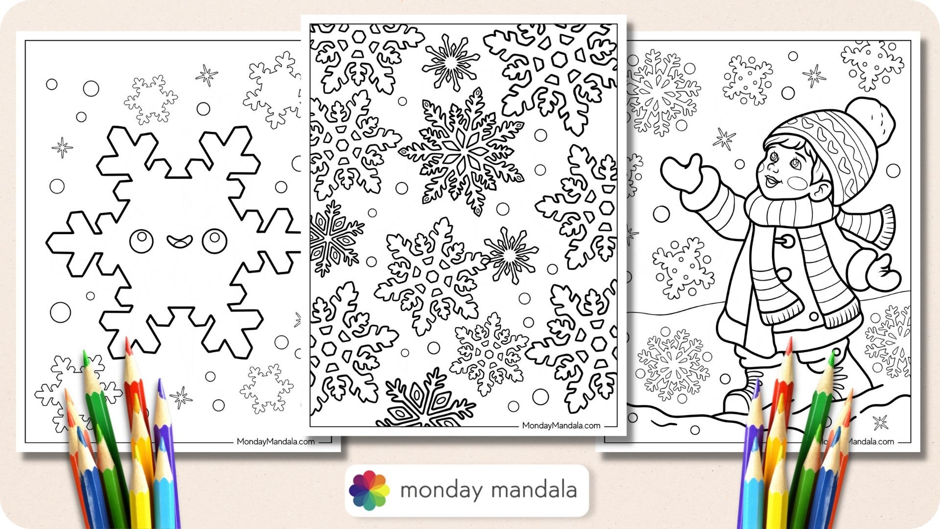 20 Snowflake Coloring Pages Free PDF Printables 