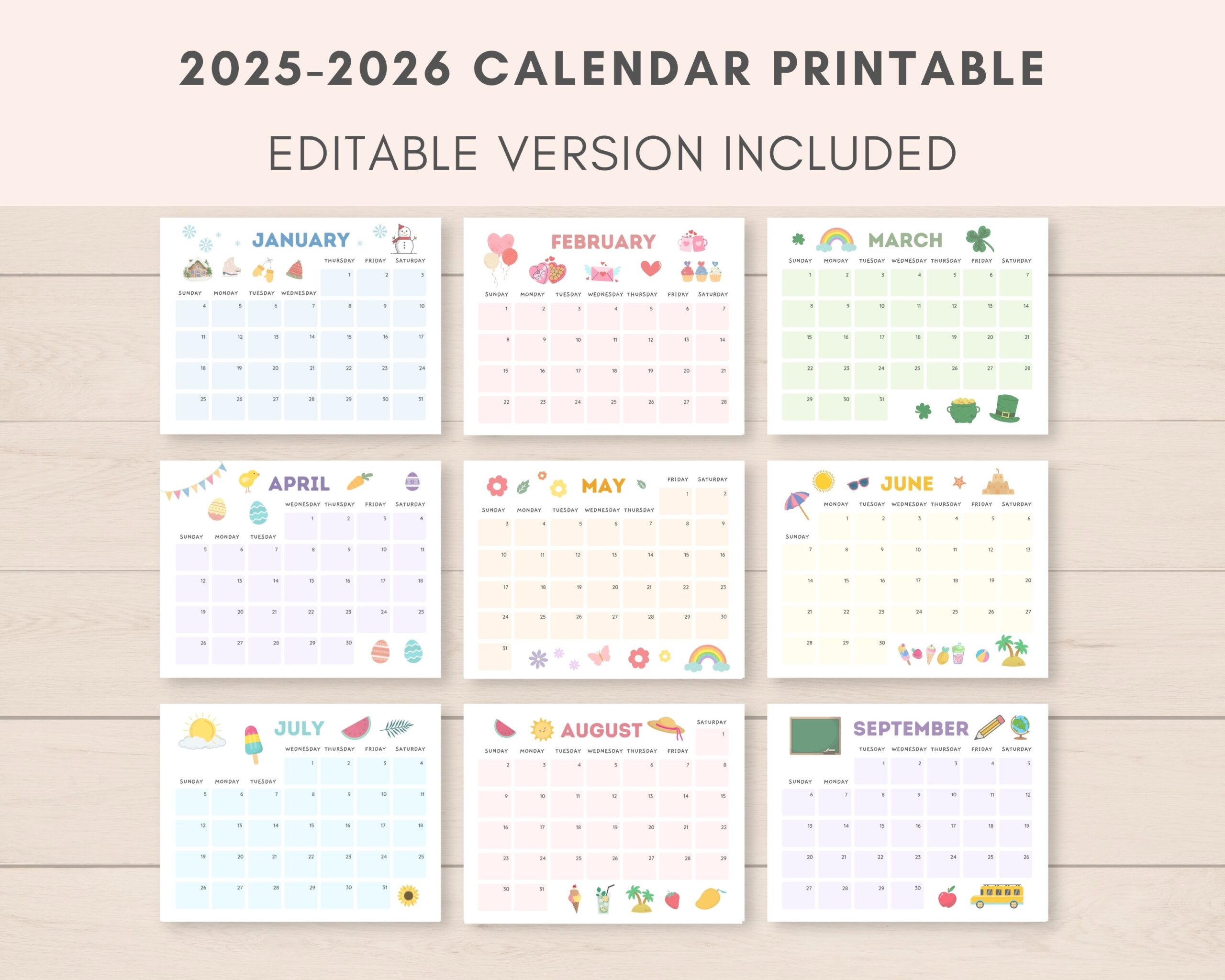 2025 And 2026 Calendar Printable Free