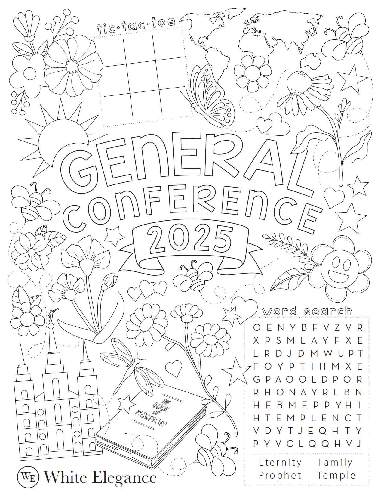 2025 Conference Coloring Poster 9372 White Elegance