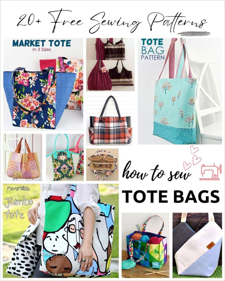 21 Free Tote Bag Patterns To Sew Craft Passion