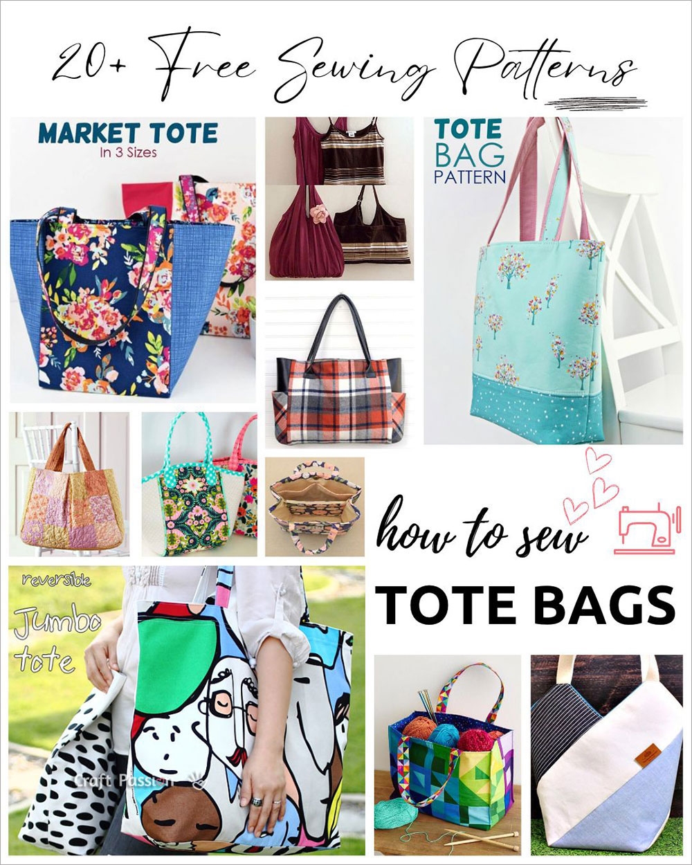 21 Free Tote Bag Patterns To Sew Craft Passion