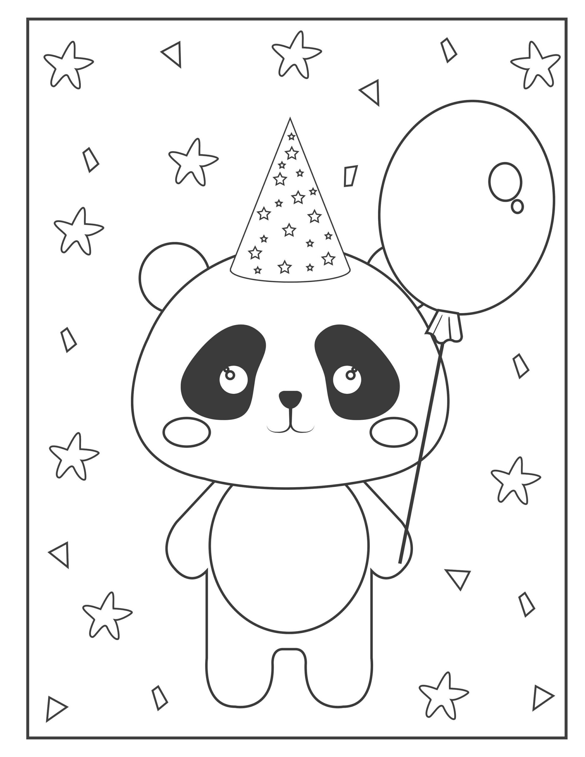 21 Printable Panda Coloring Pages For Children Etsy