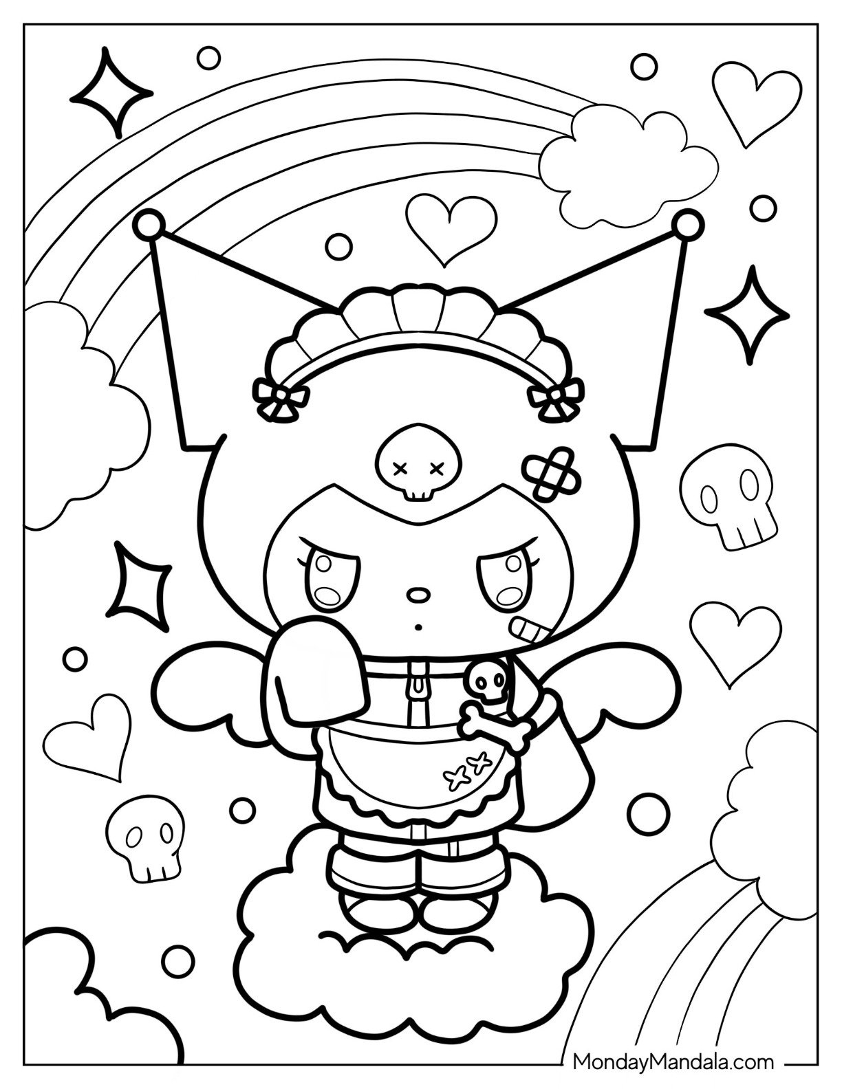 22 Kuromi Coloring Pages Free PDF Printables 