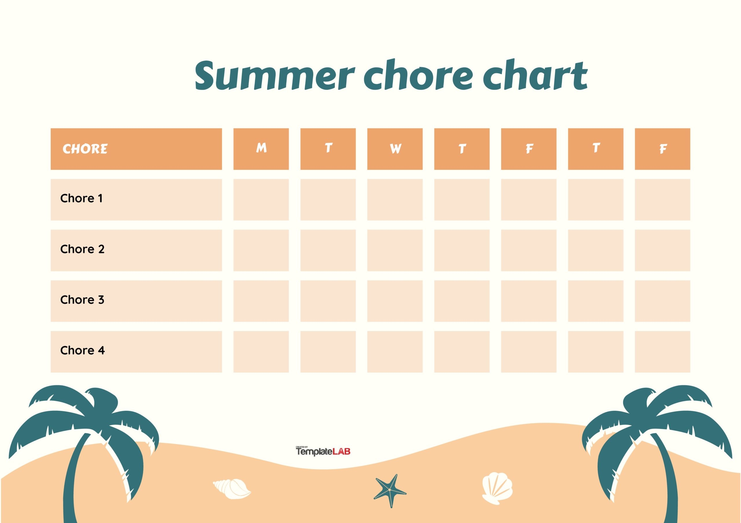 23 FREE Chore Chart Templates For Kids TemplateLab