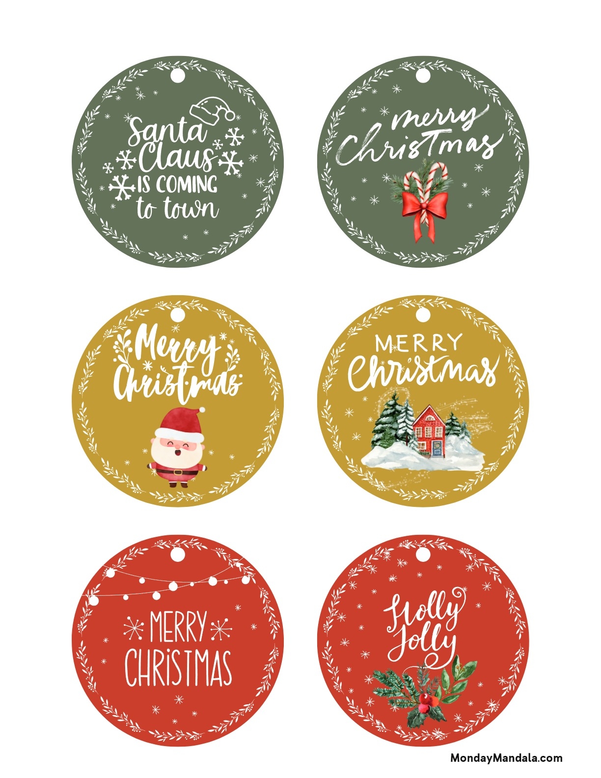 Free Printable Santa Tags
