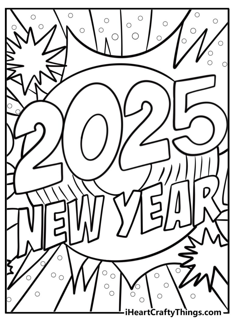 25 New Year s Coloring Pages 100 Free To Print PDF Sheets 