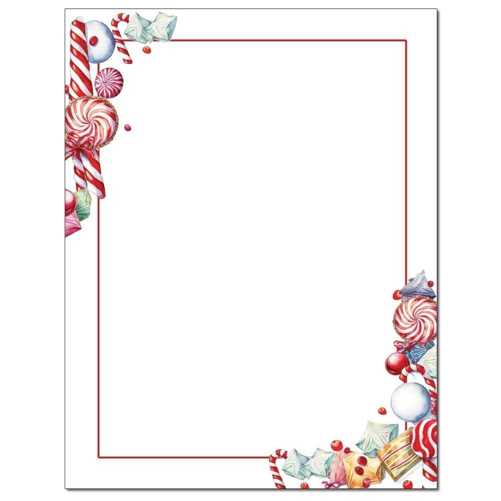 25 Or 100pk Christmas Candies Winter Holiday Christmas Letterhead 