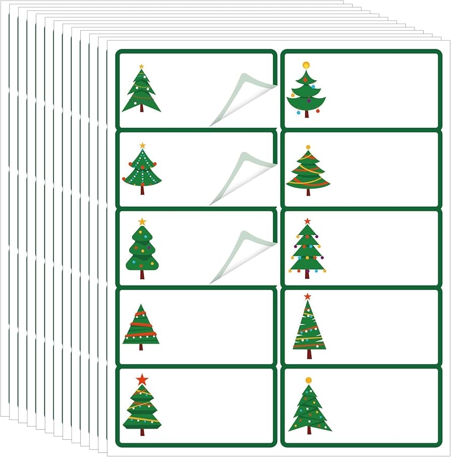 250 Pcs Christmas Address Labels 2 X 4 Inch Foil Snowflake Printable Gift Tags Compatible With Laser And Inkjet Printer Mailing Label 10 Per Sheet For 