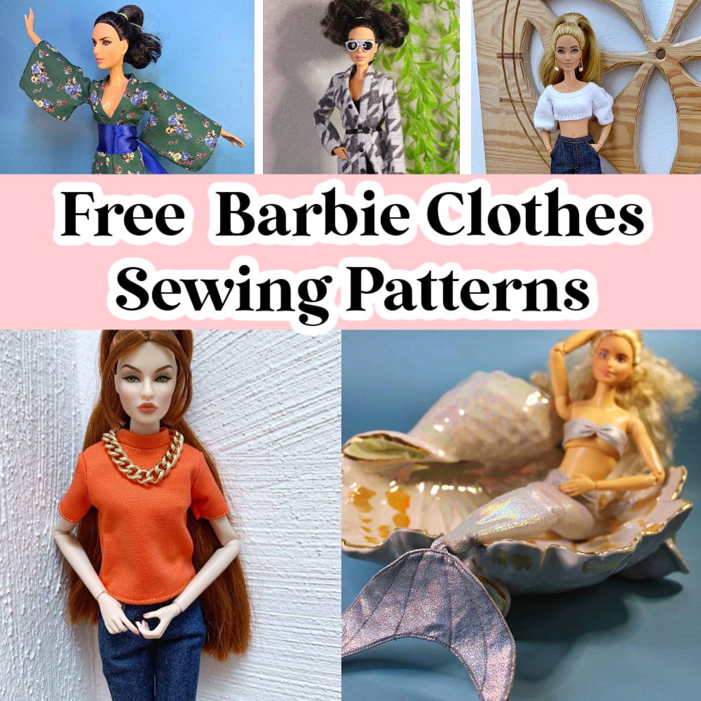 26 Free Sewing Patterns For Barbie Clothes Easy Things To Sew