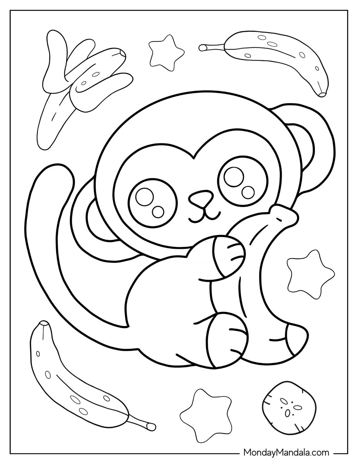 26 Monkey Coloring Pages Free PDF Printables 