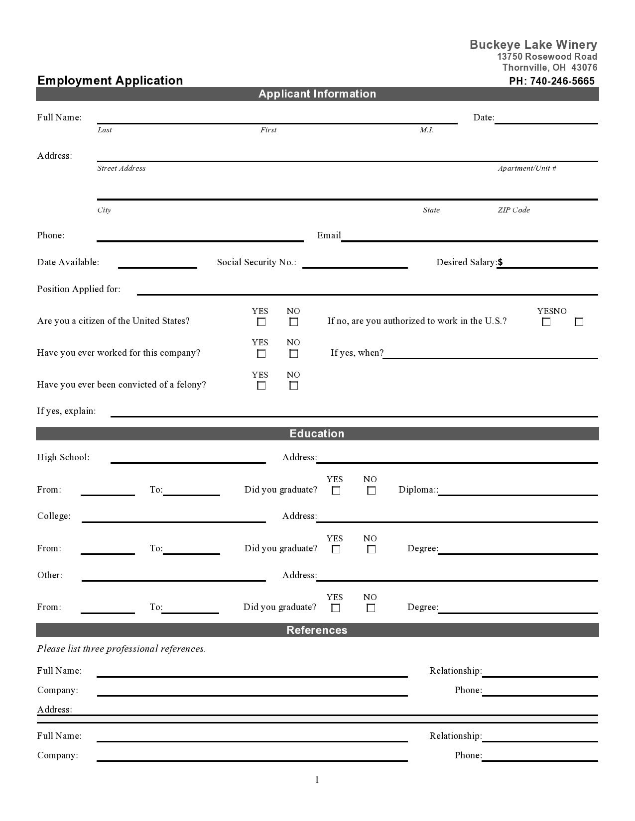 27 Basic Employment Application Templates Free 