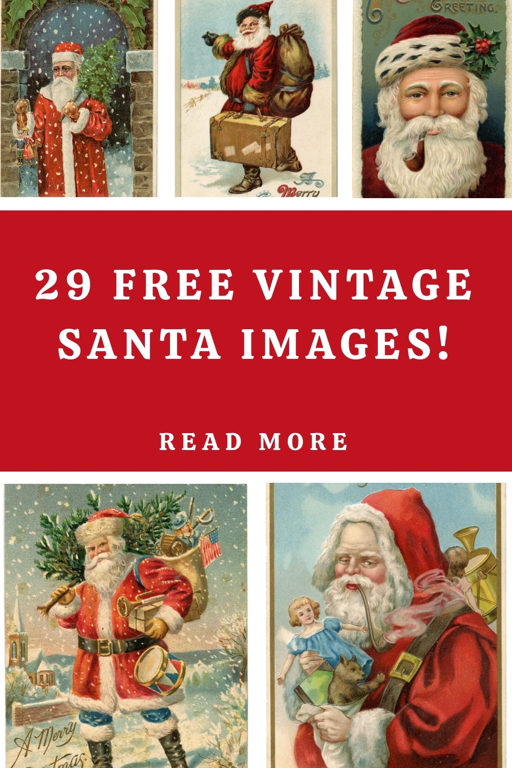 29 Santa Pictures With Red Coats Christmas The Graphics Fairy