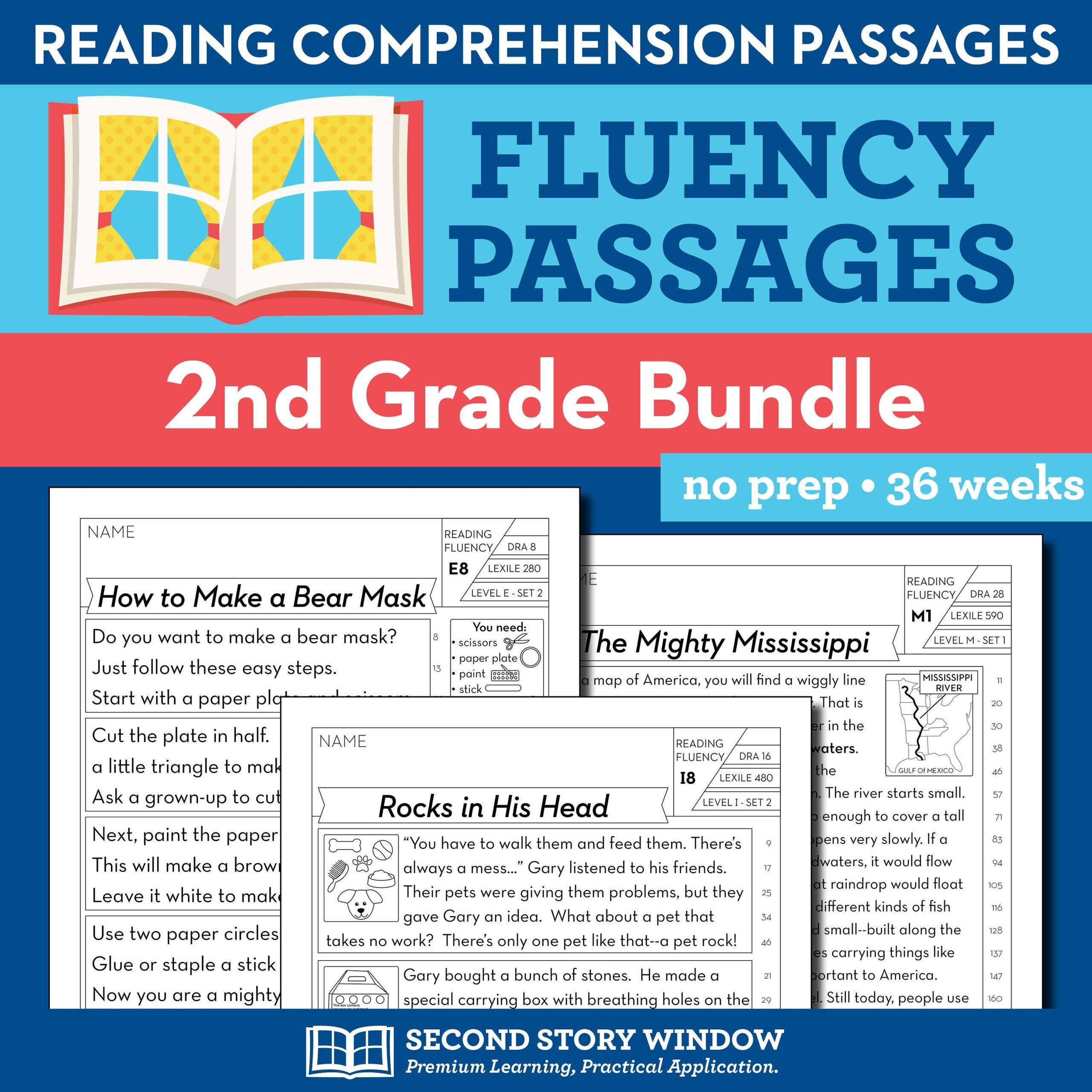 2nd Grade Printable Fluency And Reading Comprehension Passages For Homework Or Homeschool Educational Activity Reading Practice Worksheets Etsy