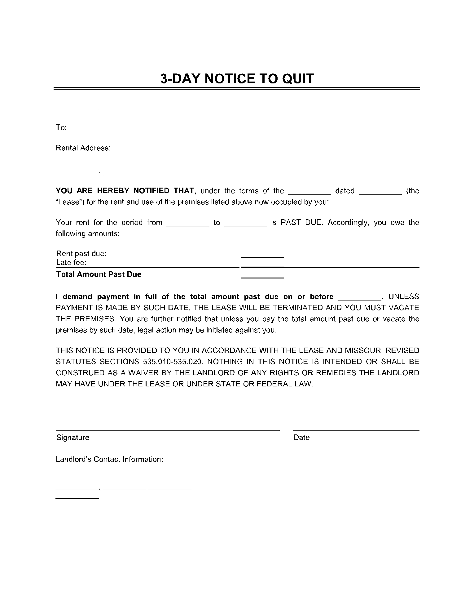 3 Day Eviction Notice Get Your Free Sample Now CocoSign