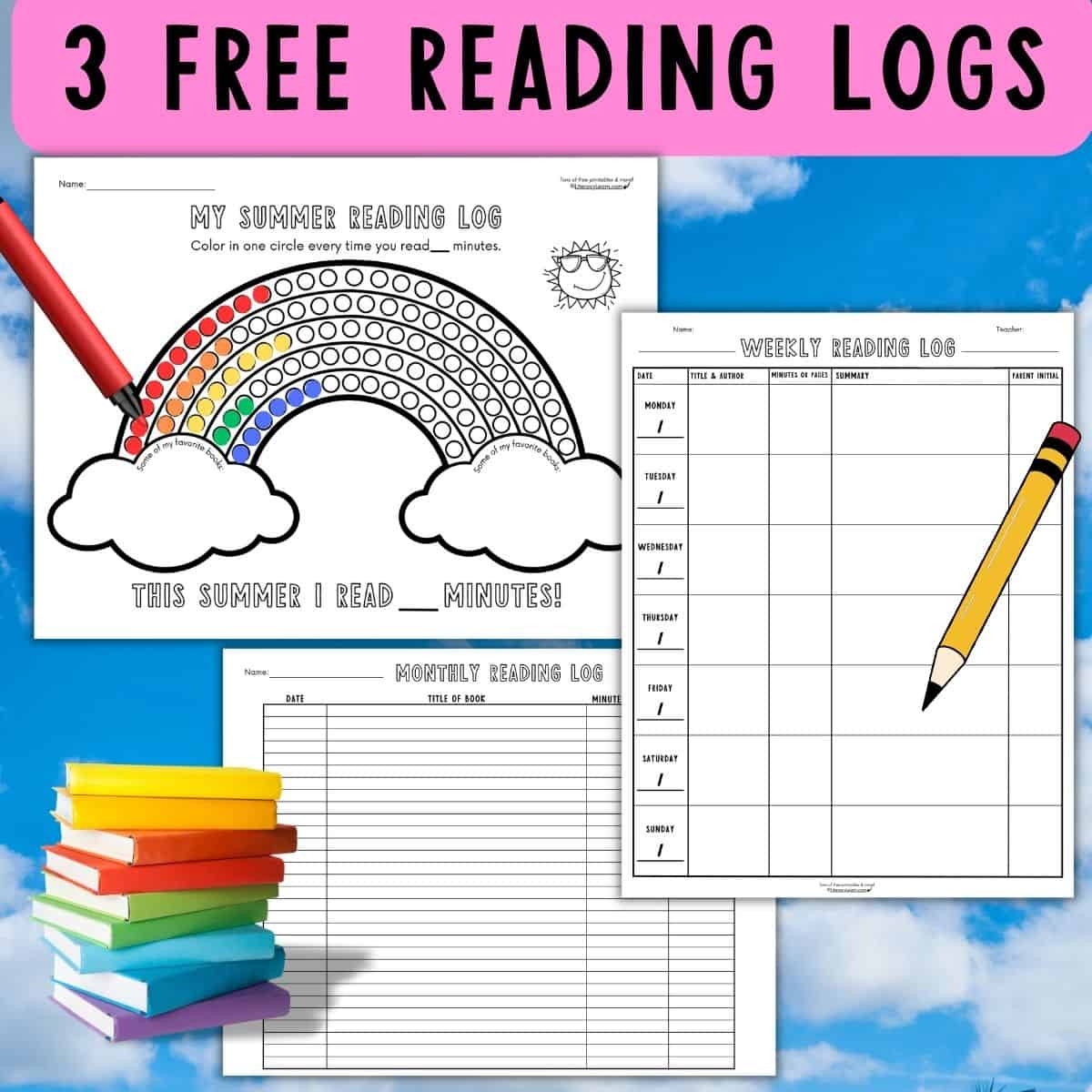 3 Free Printable Reading Log Templates Weekly Monthly U0026 Summer Literacy Learn