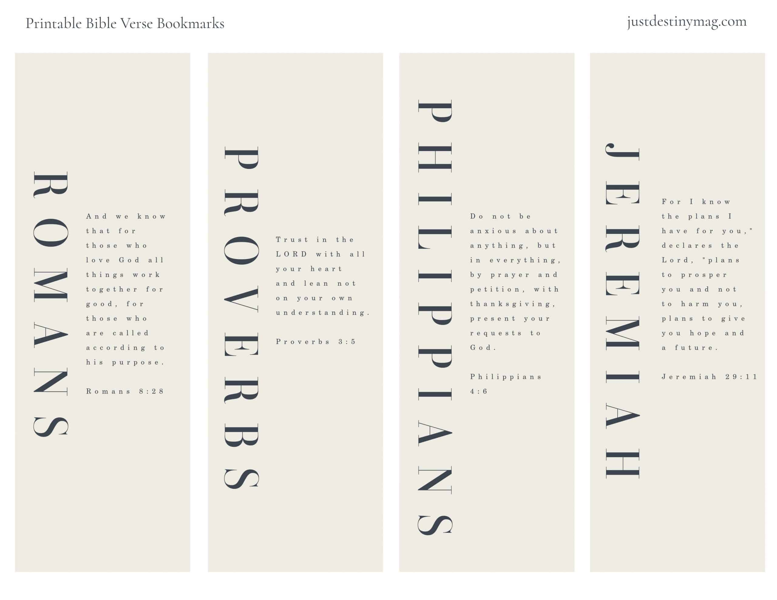 3 MODERN Bible Verse Bookmarks Free Printable 
