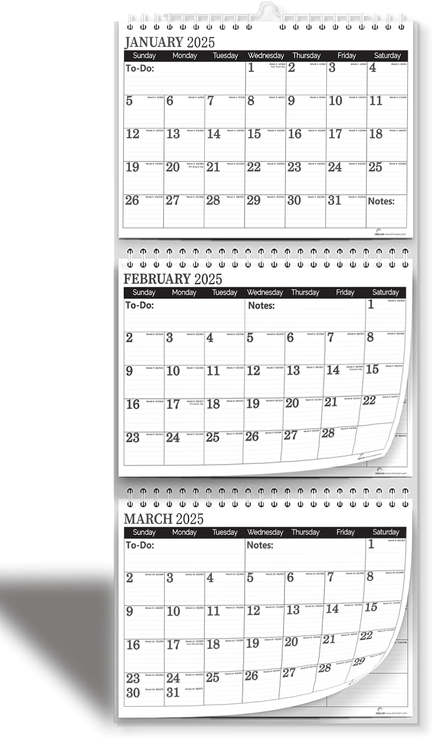 Free Printable 3 Month Calendar 2025