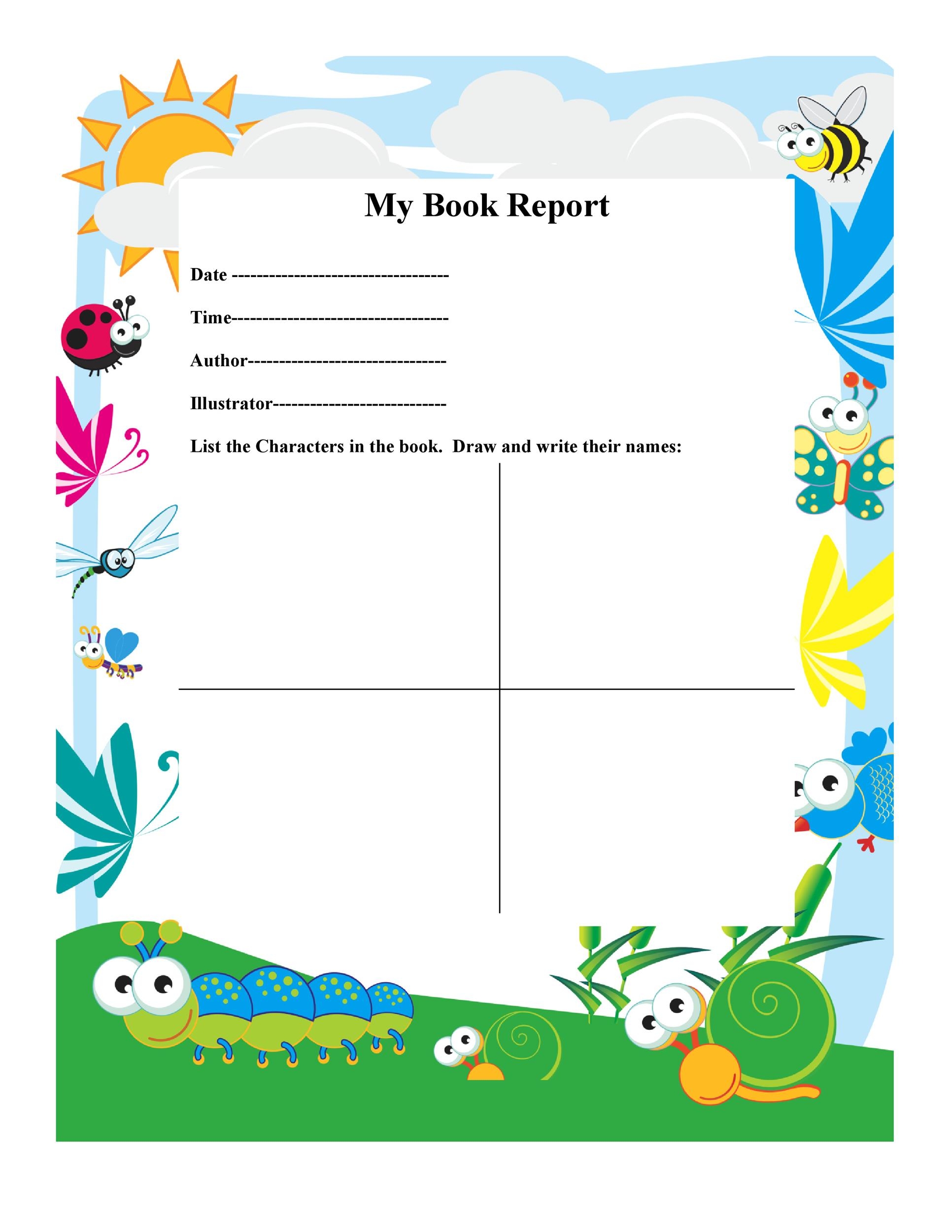 Free Printable Book Report Templates