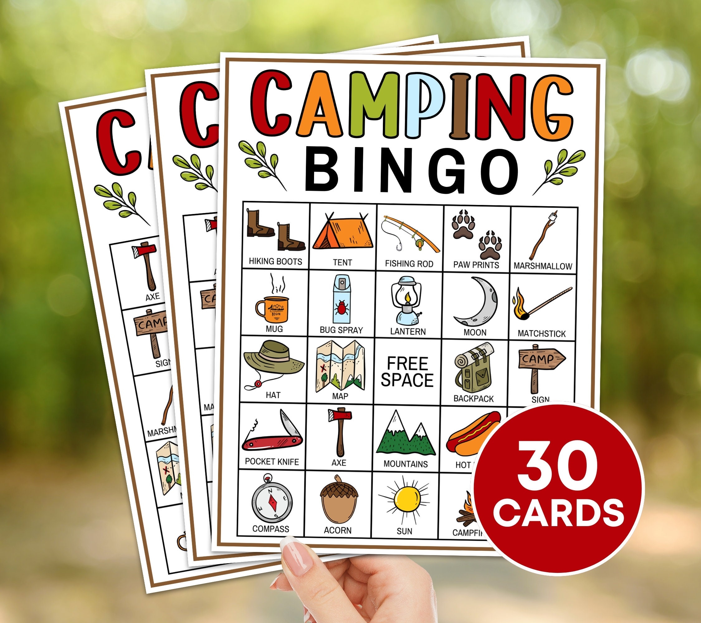 Camping Bingo Free Printables