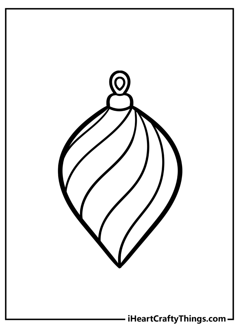 30 Christmas Ornament Coloring Pages 100 Free Printables 