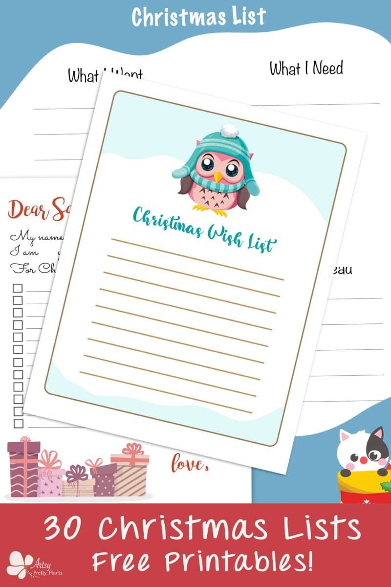 Christmas List Printable Free