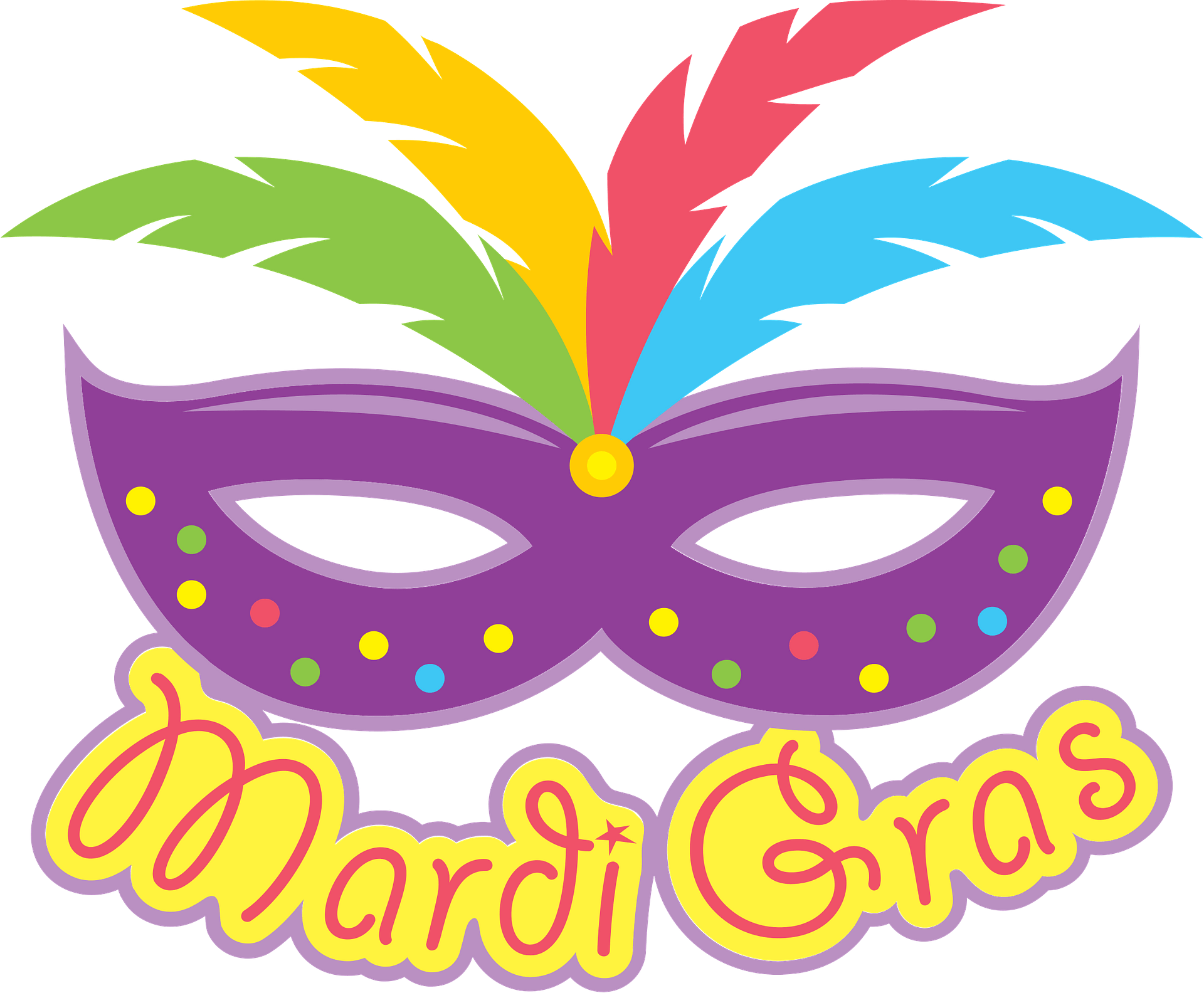 30 Free Mardi Gras Mask Clipart Images