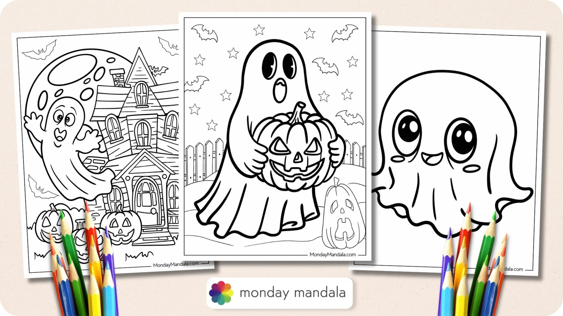 30 Ghost Coloring Pages Free PDF Printables 