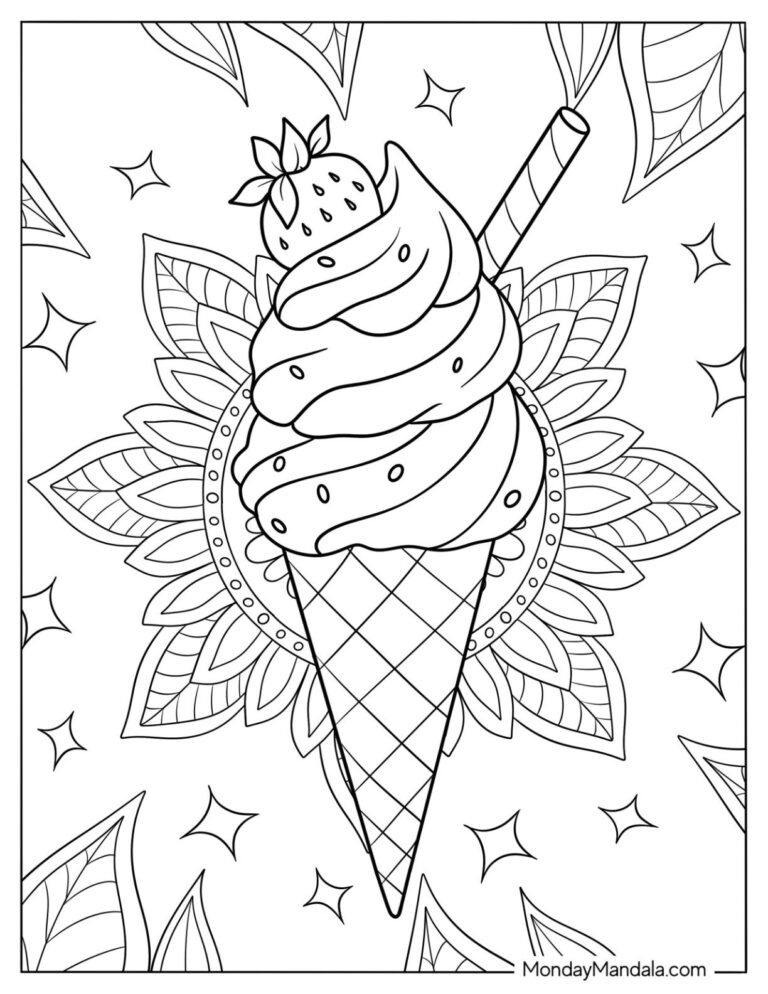 30 Ice Cream Coloring Pages Free PDF Printables 