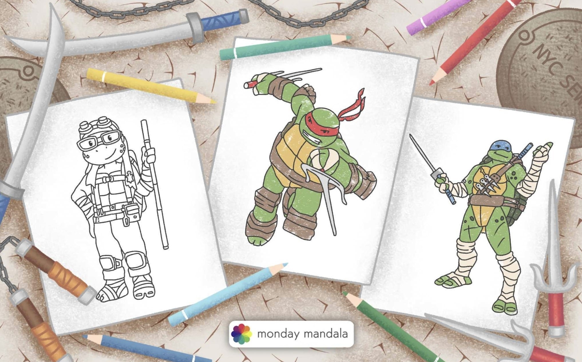 30 Ninja Turtles Coloring Pages Free PDF Printables 