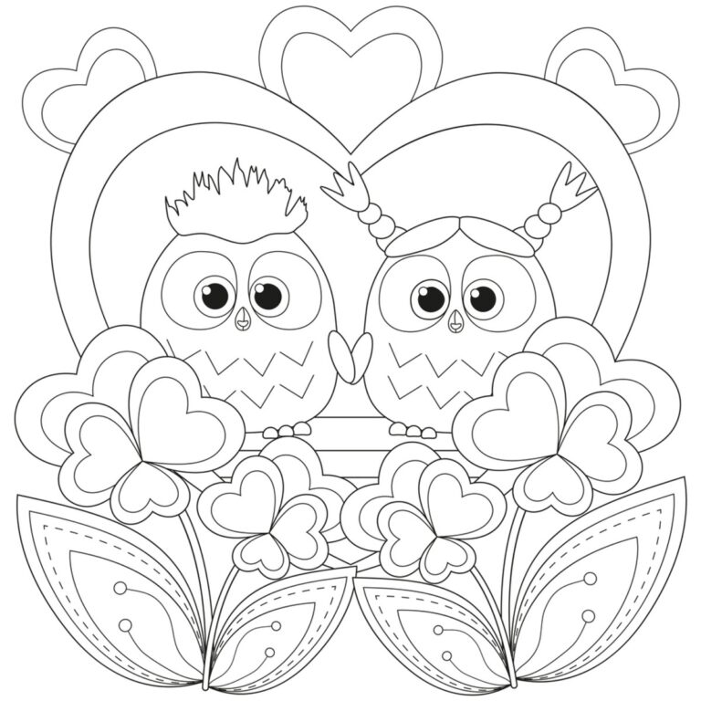 30 Valentine s Day Coloring Pages Free Printable For Kids Adults 