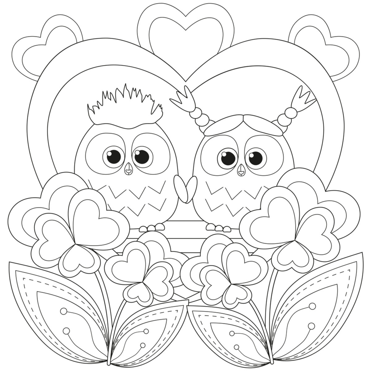 30 Valentine s Day Coloring Pages Free Printable For Kids Adults 