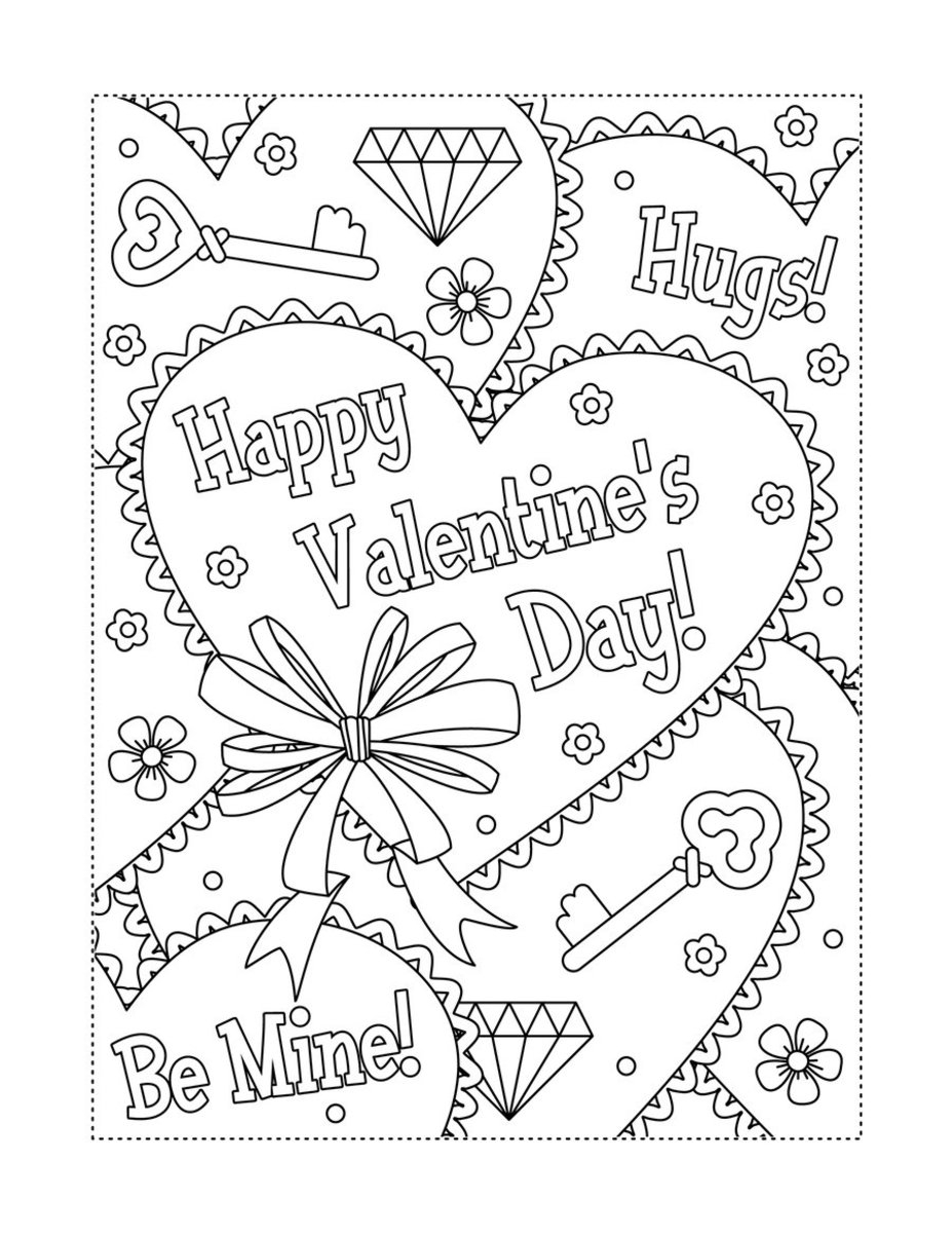 30 Valentine s Day Coloring Pages Free Printable For Kids Adults Parade