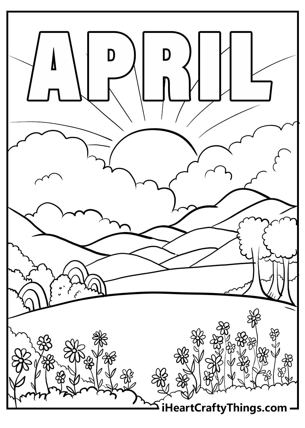 Free Printable April Coloring Pages