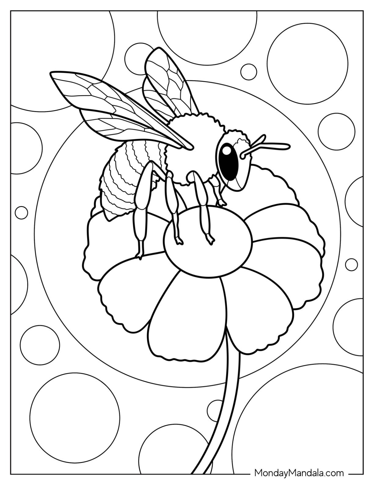 32 Bee Coloring Pages Free PDF Printables 