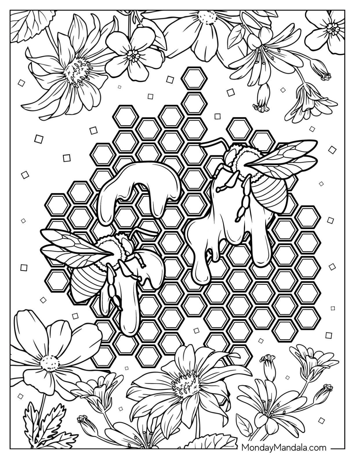 32 Bee Coloring Pages Free PDF Printables 