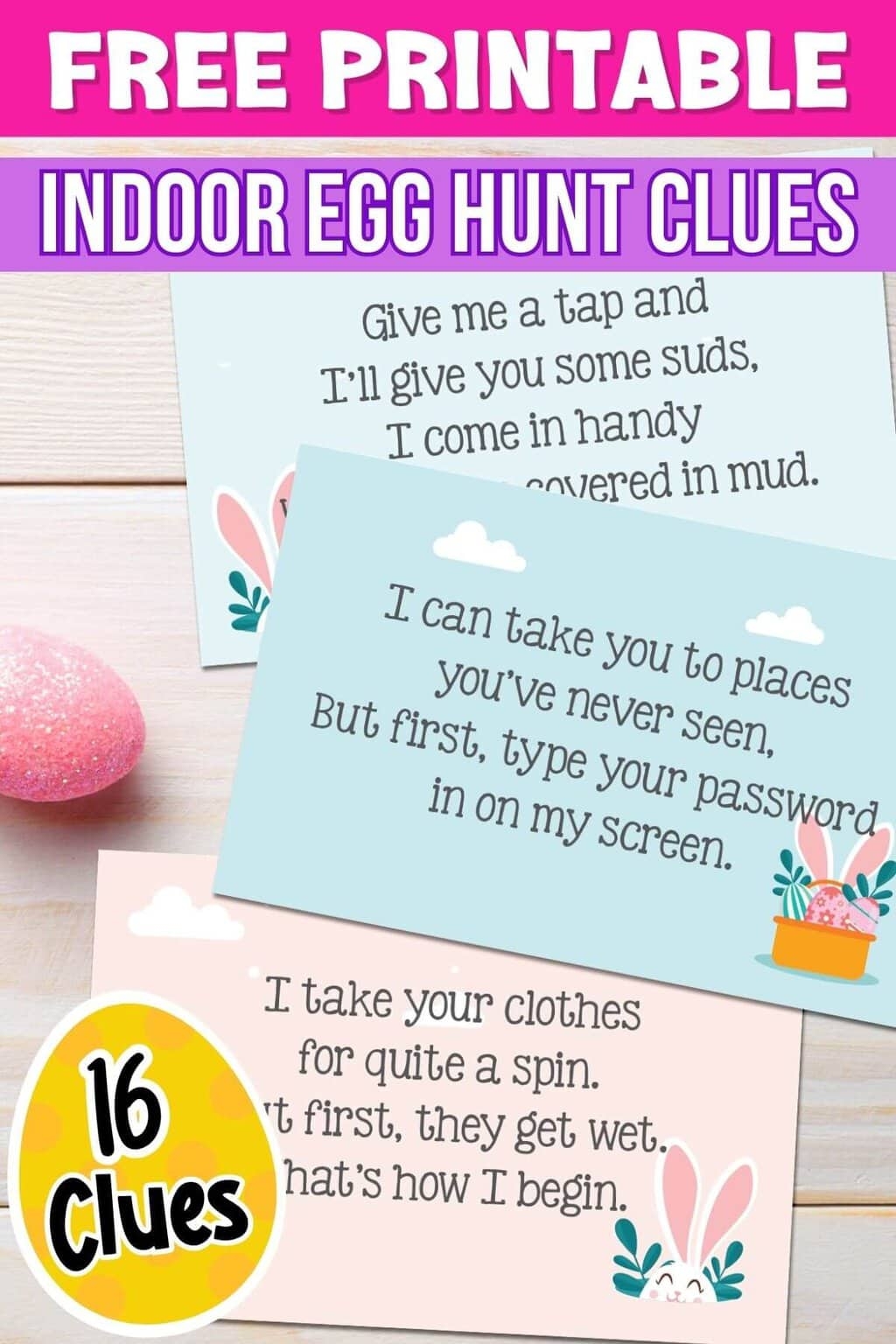 Free Printable Easter Egg Hunt Clues