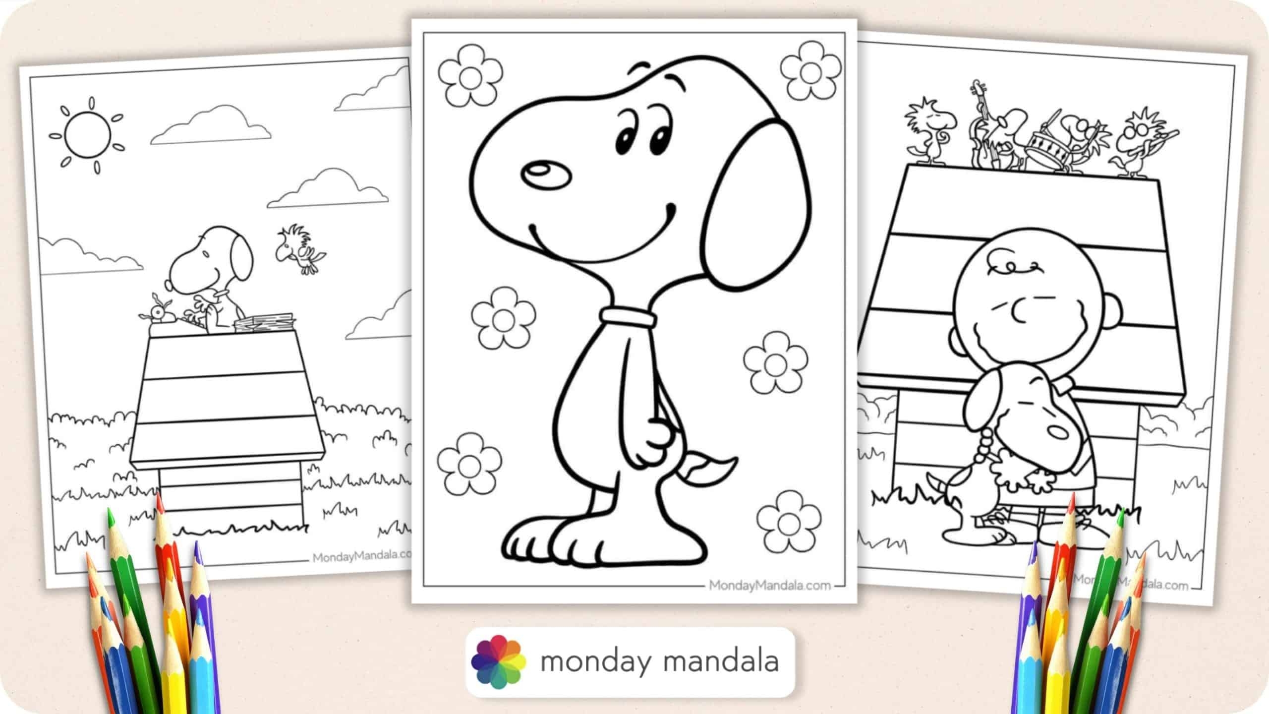 32 Peanuts U0026 Snoopy Coloring Pages Free PDF Printables 