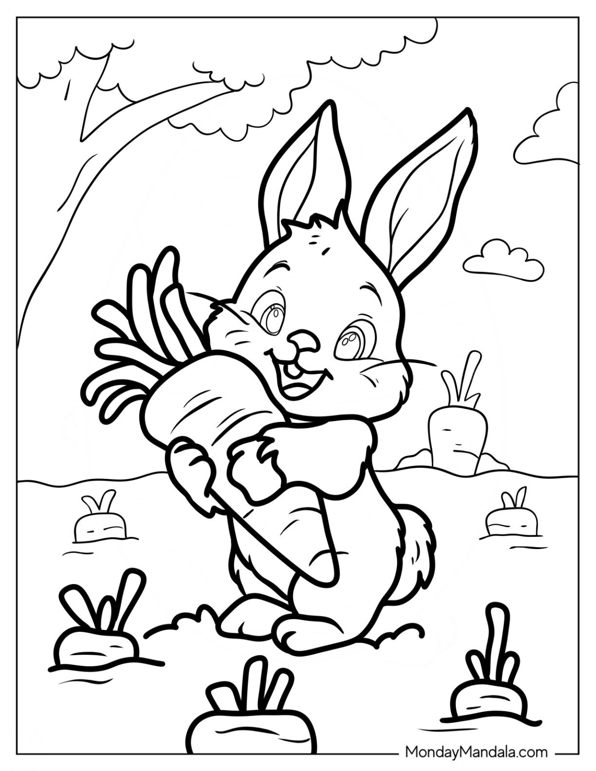Free Printable Easter Bunny Coloring Pages