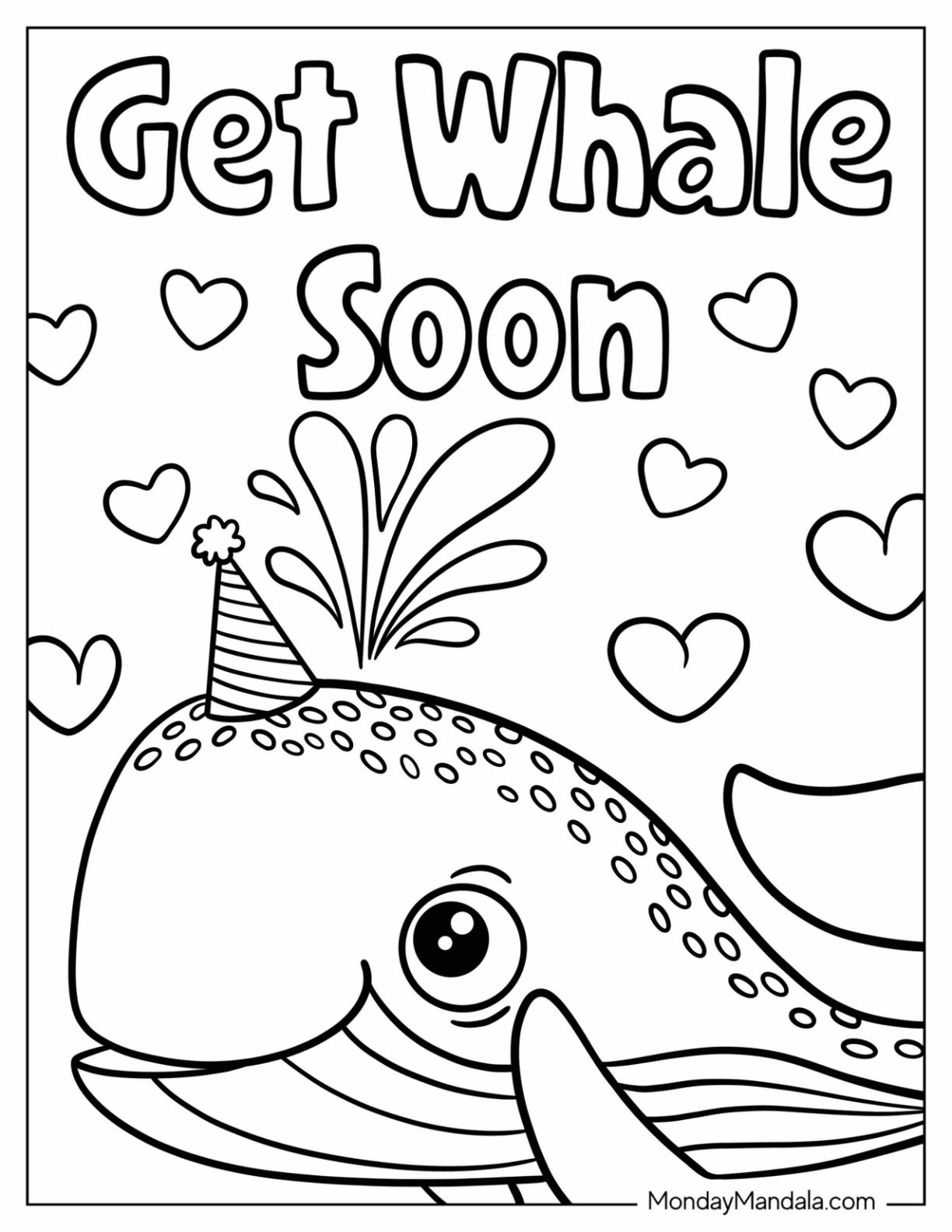 Free Printable Get Well Coloring Pages