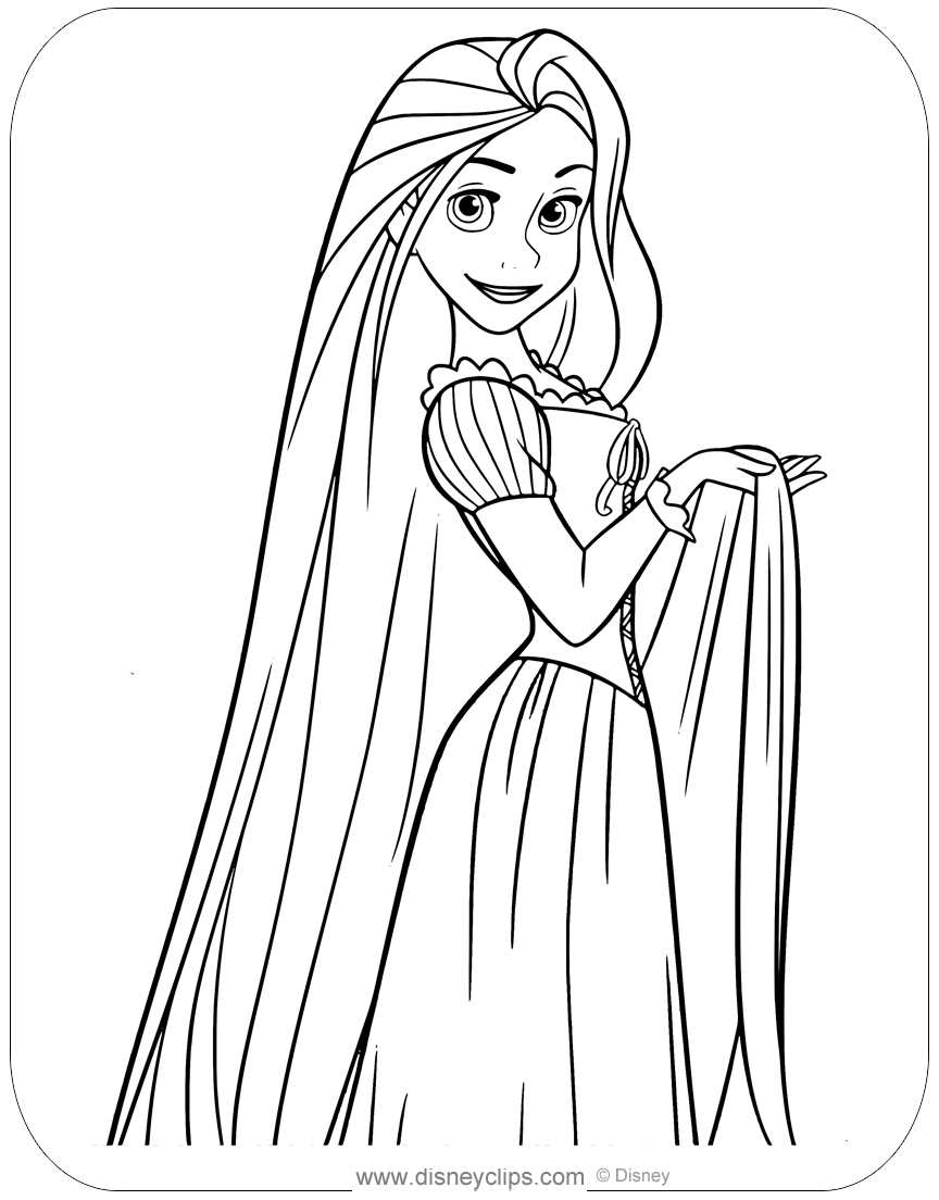 34 Printable Tangled Coloring Pages Disneyclips