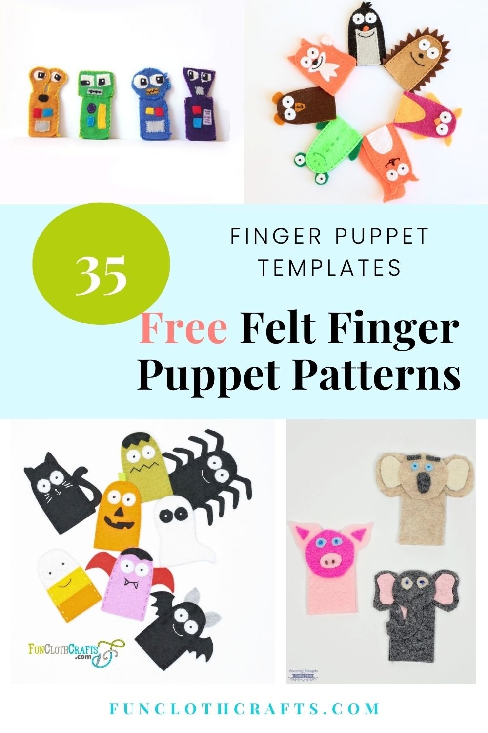 35 Free Felt Finger Puppet Patterns Fun Cloth Crafts Felt 