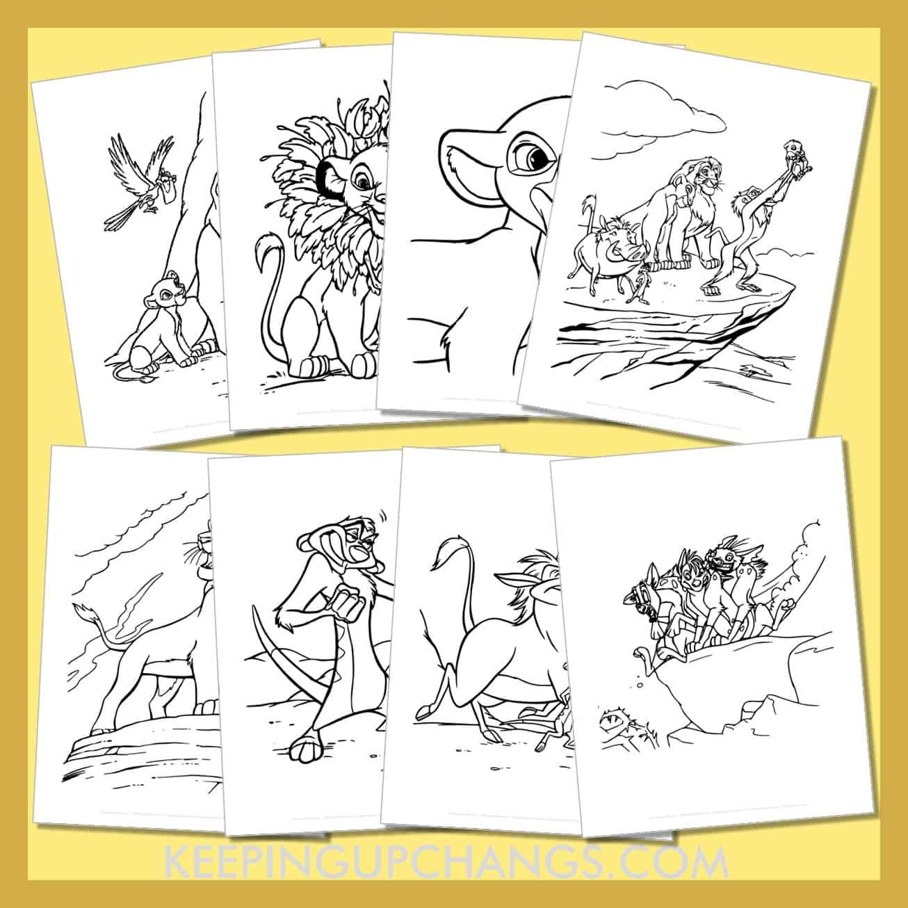 35 Free Lion King Coloring Pages Sheets MOST POPULAR Printables 