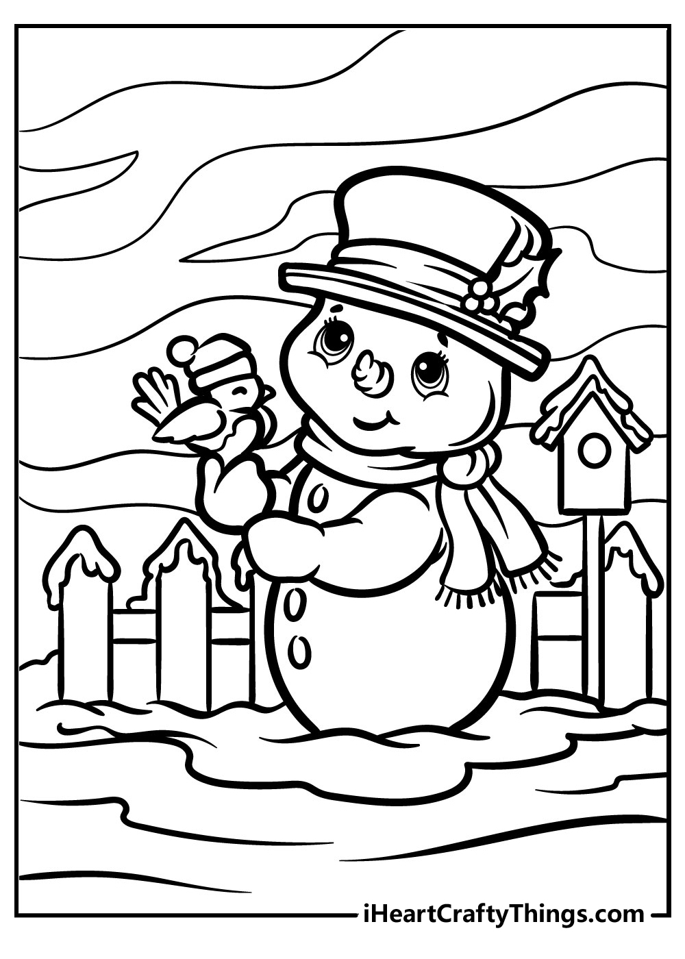 Free Snowman Coloring Pages Printable