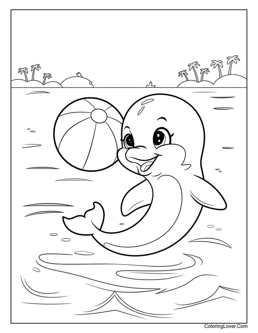 Free Printable Dolphin Coloring Sheets