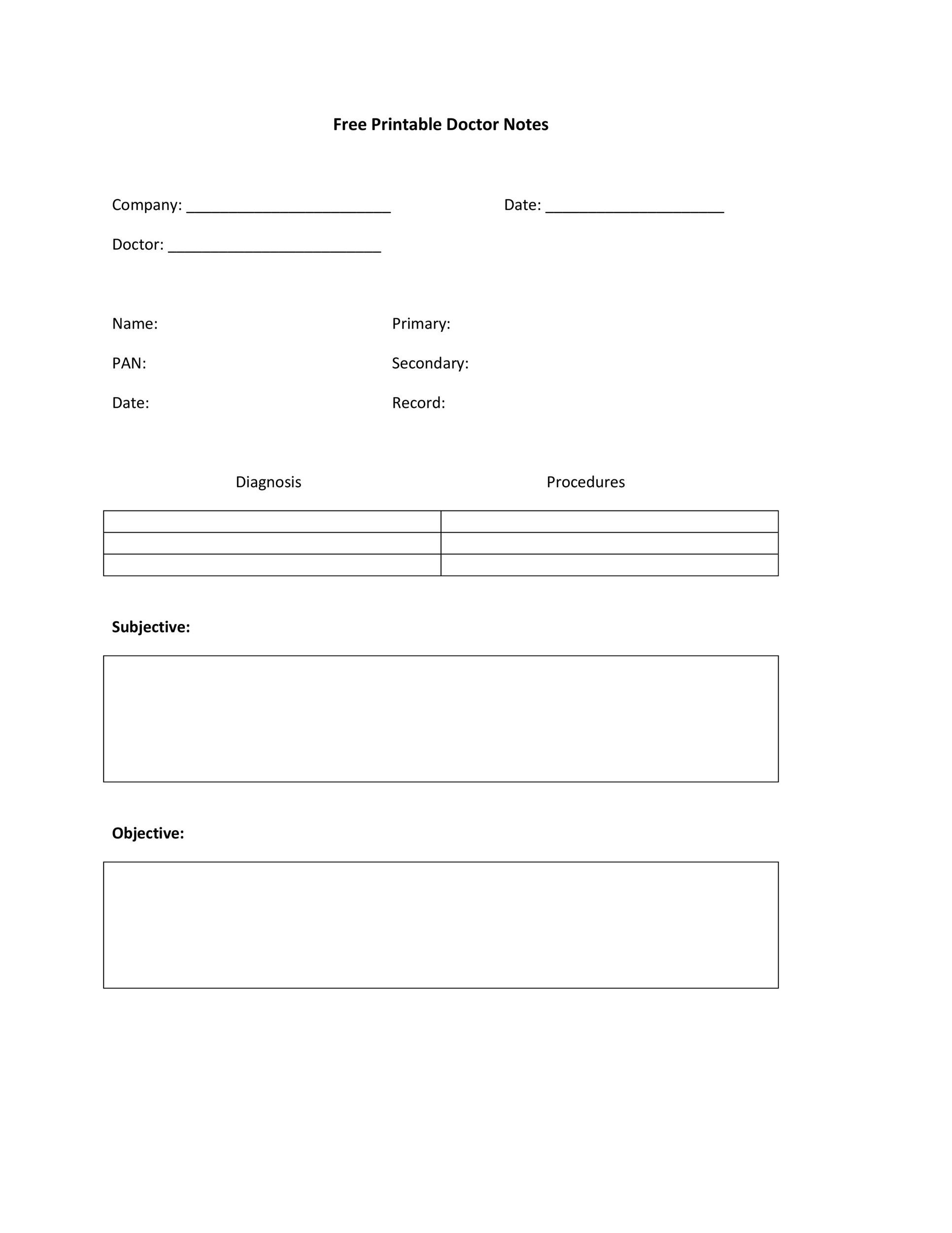 Free Printable Dr Excuses For Work
