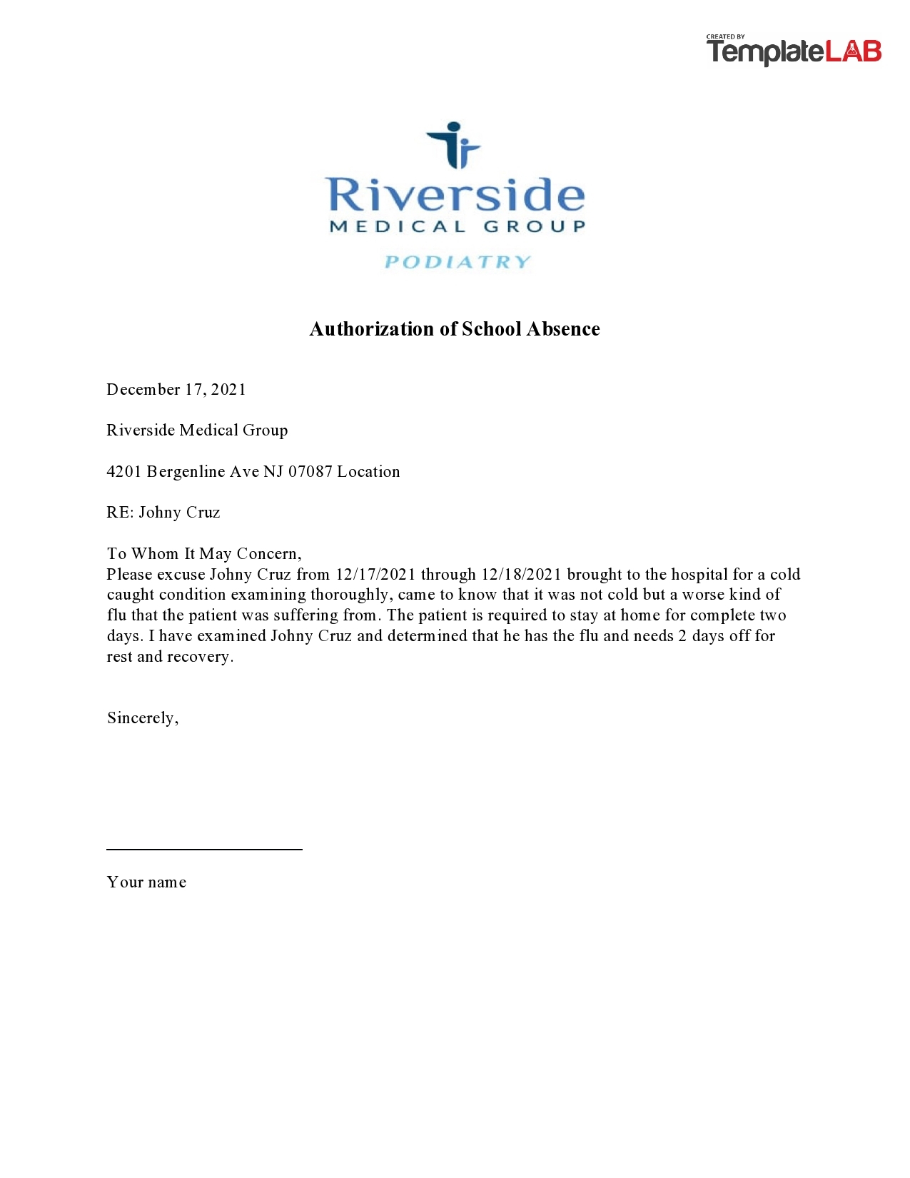 Free Printable Doctors Excuse