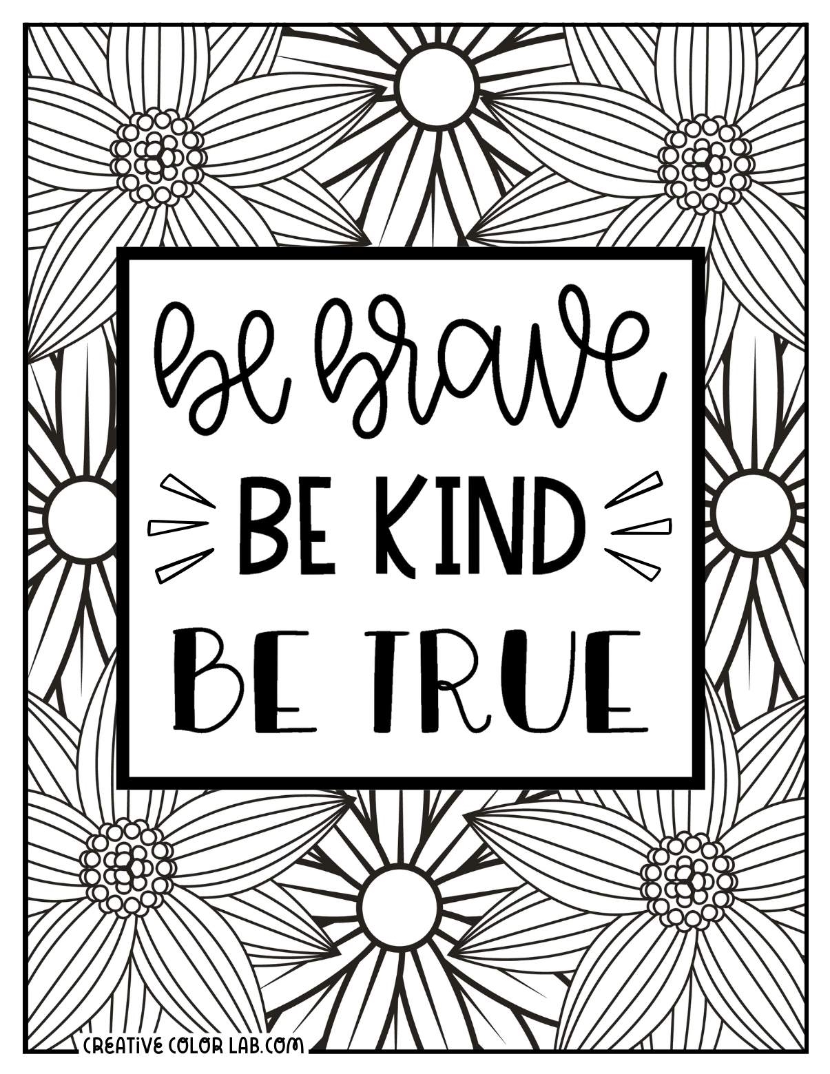37 Inspirational Quotes Coloring Pages Positive PDF Printables